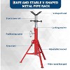 V-Head Pipe Stand, 2500 Lbs Capacity Pipe Jack Stand Fits 1/2" to 12" Pipes, Heavy-Duty Construction, 20"-37" Adjustable Height Folding Jack Stand - 3 of 4