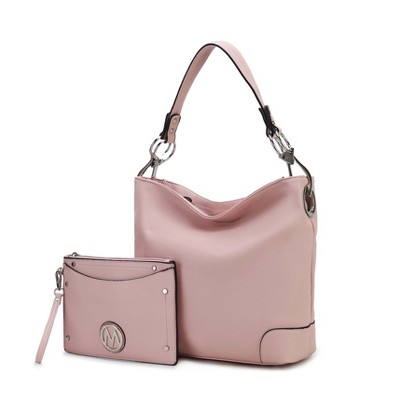 MKF Collection Viviana Vegan Leather Hobo Bag with Matching Wristlet by Mia K
