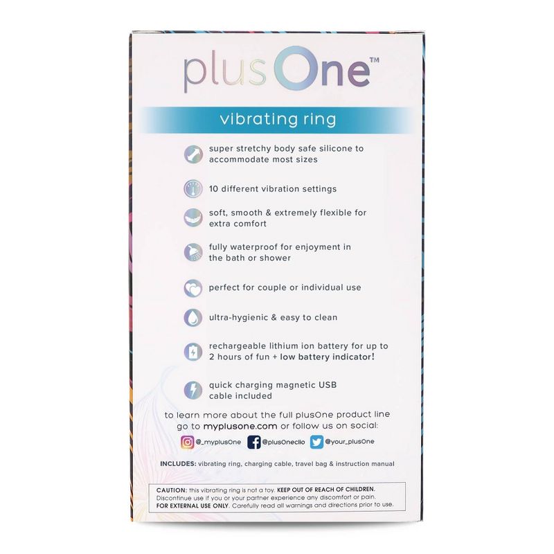 plusOne Waterproof and Rechargeable Vibrating Ring, 5 of 10