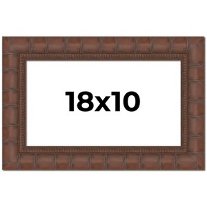 PosterPalooza | 18x10 Wide Bamboo Picture Frame, UV Acrylic, 4 Finishes - Brown, Black, Silver, and Natural - 1 of 4