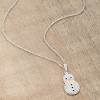 Slickblue Festive 0.35 ct CZ Two-Tone Snowman Pendant, Pave Setting, Perfect for the Holiday Season - 4 of 4