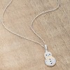 Slickblue Festive 0.35 ct CZ Two-Tone Snowman Pendant, Pave Setting, Perfect for the Holiday Season - image 4 of 4