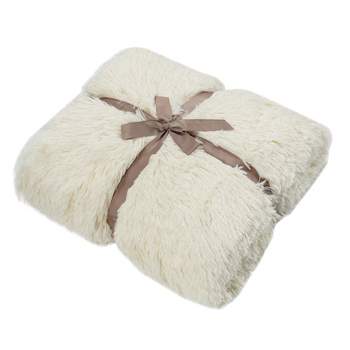 Tangkula Throw Blanket Thick Fuzzy Warm Soft Blanket and Throw for Sofa Bed Beige
