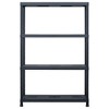 VidaXL Storage Shelf Racks 2 pcs Black 485 lb 35.4 in.x15.7 in.x54.3 in. Plastic - 3 of 4