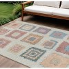 Peach Ivory And Beige Geometric Washable Indoor Outdoor Area Rug - 2 of 4
