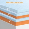 Grungis 3 Inch Full Copper Foam Mattress Topper,Gel Memory Foam Mattress Pad for Bedroom - 3 of 4