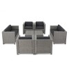Christopher Knight Home Jenny  Outdoor 8 Piece Wicker Chat Set with Water-Resistant Cushions - 2 of 4