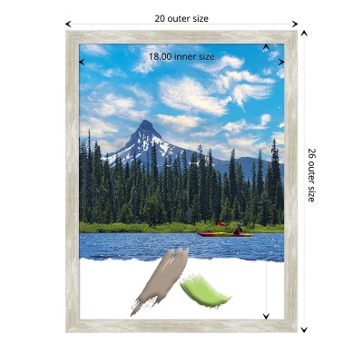 Crackled Metallic Narrow Silver Wood Wall Frame 18x24