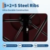15FT Outdoor Double-Sided Large Patio Umbrella with Base, Rectangle Market Umbrella Outside Umbrellas for Poolside Lawn Backyard - 4 of 4