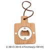 Unique Bargains Bottle Opener Magnetic Wood Square Handle Magnet Wood Light Brown 2.36"x3.35"x0.47" 1 Pcs - 3 of 4