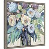 Amanti Art Nighttime Neutral (Flowers in Vase) by Jeanette Vertentes Canvas Wall Art Print Framed 16 x 16-in. - 2 of 4