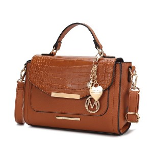 MKF Collection Sylvie Croco Embossed Vegan Leather Women’s Satchel Shoulder Bag by Mia K - 1 of 4