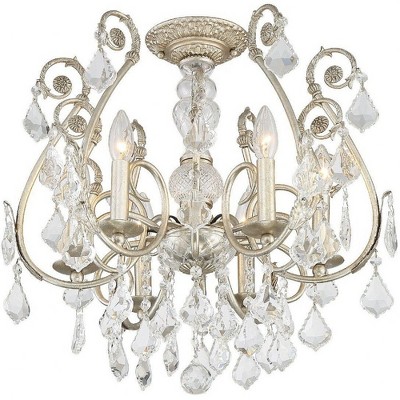 Crystorama Lighting Regis 6 - Light Semi-Flush Mount in  Olde Silver