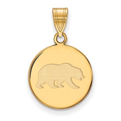 Black Bow Jewelry 14k Yellow Gold California Berkeley Golden Bears NCAA Medium Pendant