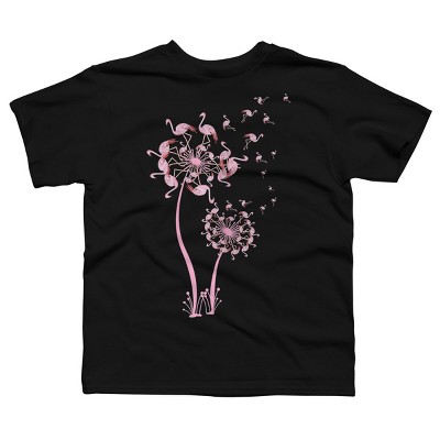 Boy's Design By Humans Cute Flamingo Dandelion Flower By JeilJersey T-Shirt