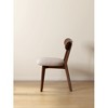 Akoasm Solid Wood Dining Chairs with Backrest for Living Room-Dark Brown - 2 of 4