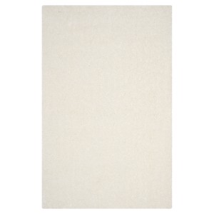 Ivory Solid Tufted Accent Rug 2