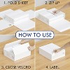 4-Pack Bed Sheet Organizers and Storage, Foldable Sheet Organizers for a Linen Closet, White - 3 of 4