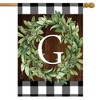 Wreath Monogram G Double-Sided House Flag Everyday 28" x 40" Briarwood Lane - 2 of 4