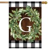 Wreath Monogram G Double-Sided House Flag Everyday 28" x 40" Briarwood Lane - image 2 of 4