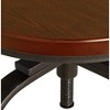 Elm Lane Radin Hammered Bronze Swivel Bar Stools Set of 2 Brown 29" High Industrial Adjustable Brown Seat with Footrest for Kitchen Counter Height - 3 of 4