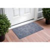 HomeRoots 24" X 36" Light Gray Rubber Botanical Leaves Outdoor Door Mat - 2 of 3