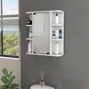 SEVOBAL Bathroom Storage Cabinets Storage Cabinet with Mirrored Door and Open Shelves for Bathroom, White, 7.48"*23.62"*19.68" - 4 of 4