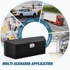 36"x12"x12" Black Trailer Tongue Tool Box - Lockable RV & Utility Trailer Storage Organizer with 5-Bar Tread & Keys (Single Unit) - 3 of 4