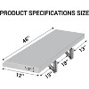 304 Stainless Steel Folding Shelf - Wall-mount serving shelf for food trucks, grill areas, BBQ tables & restaurants. - 3 of 4