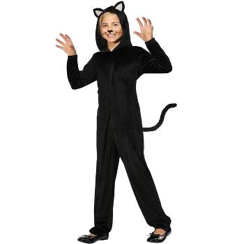 HalloweenCostumes.com Black Cat Girls Halloween Costume Jumpsuit