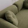 68.5" Modern Lambswool Sofa with Decorative Pillows for Small Spaces,green - 3 of 4