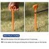 Unique Bargains Tent Stakes Spiral Ground Pegs for Outdoor Canopy - 4 of 4