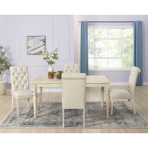 NicBex Dining Room Table Set for 4 Morden Kitchen Table Chairs Set with Wooden Tabletop and 4 Upholstered Chairs for Dining Room - 1 of 4