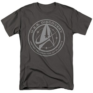 Star Trek Discovery Discovery Crest Adult T-Shirt Charcoal - 1 of 4