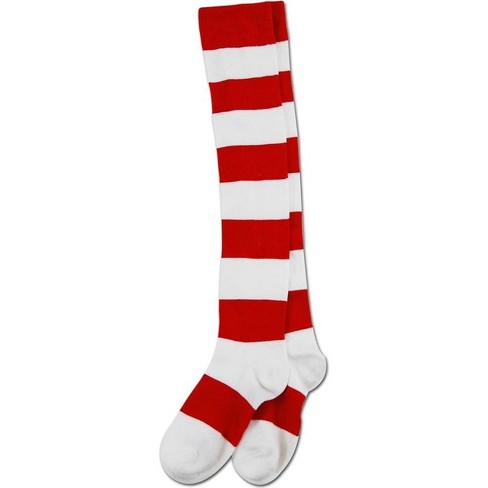 Elope Where's Waldo Wenda Deluxe Over The Knee Costume Socks Adult One ...