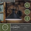 VAXCEL Canton Steel 1 Light LED Compatible Dusk to Dawn Matte Black and White Farmhouse Outdoor Wall Lantern - 4 of 4