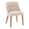 LumiSource Set of 2 Rina Fabric Chair Walnut Wood - 2 of 4