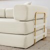 Convertible 3-Seat Sofa Bed, Modular Fold-Out Couch with Corduroy Fabric and Removable Backrest, King Size Sofa for Living Room & Bedroom - 4 of 4