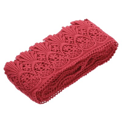 Unique Bargains Cotton Vintage Hollow Lace Decorative Ribbon Trim 4.8 Yards x 3 Inch