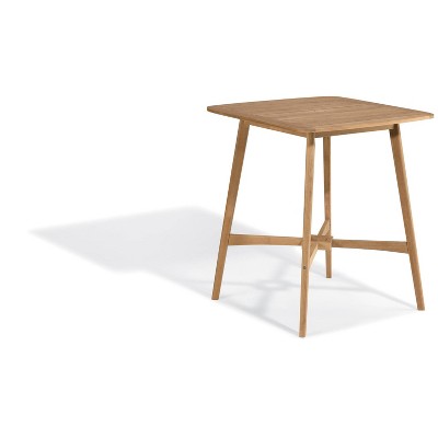 Islay 36" Teak Square Patio Bar Table - Oxford Garden