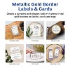 Avery Matte White Labels with Metallic Gold Borders, 3" x 3" Square Labels, 60 Total, Laser/Inkjet Printable Labels (6542) - 4 of 4