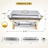 Chafing Dishes for Buffet, 8 Qt Stainless Steel Chafers and Buffet Warmers Sets With Lid, Rectangle Food Warmer Catering Buffet Display - 3 of 4