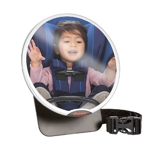 Diono Easy View  Baby Car Mirror Adjustable Safety Car Seat Mirror for Rear Facing Infant Crash Tested - Silver - 1 of 4