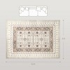 Aghana Digitals Bohemian Brown Area Rug 4x6: Flannel Non-Slip Carpet with Geometric Floral Print - 4 of 4