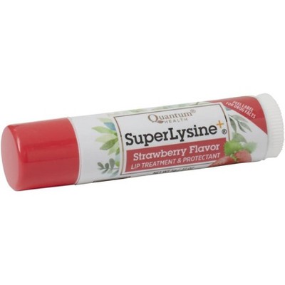 Quantum Health Super Lysine Plus Strawberry Flavor Lip Treatment & Protectant, CASE OF 18