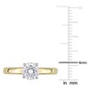 Everly Jewelry – 14K White and Yellow Gold 3/4 TGW Created Moissanite White Fashion Ring - 2 of 4