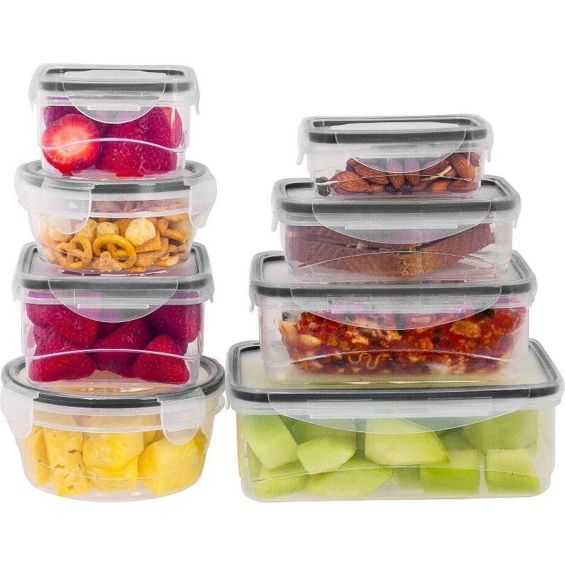 Lexi Home Plastic Containers with Snap Lock Lids (Set of 8), 5 of 6