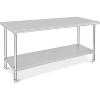 Stainless Steel Work Table, NSF Commercial Grade, Adjustable Shelf, Silver - 2 of 4