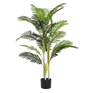 TopComfy Artificial Trees 61in Artificial Palm Tree Medium Palm Tree Fake Palm Plant Artificial Palm Tree for Indoor Decor, Green, 41"*41"*61" - 1 of 4
