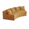 CAVINAS Curved Modular Sectional Sofa with 2 Seats,Symmetrical Semi Circular for Living Room,Modern Cloud Couch Sectional,2 Pillows per module,Yellow - 2 of 4